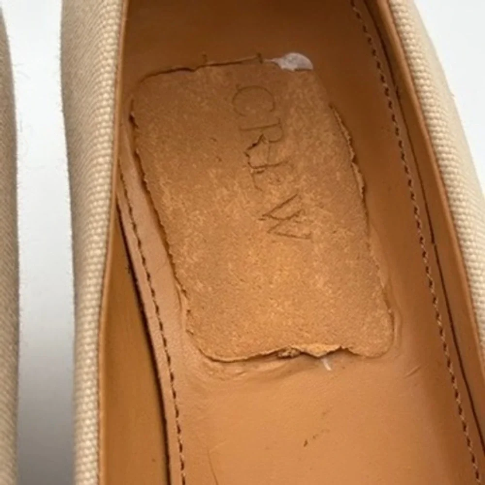 J.Crew Espadrille Wedges Women Sz 9.5 Beige Canvas Jute Summer Shoes